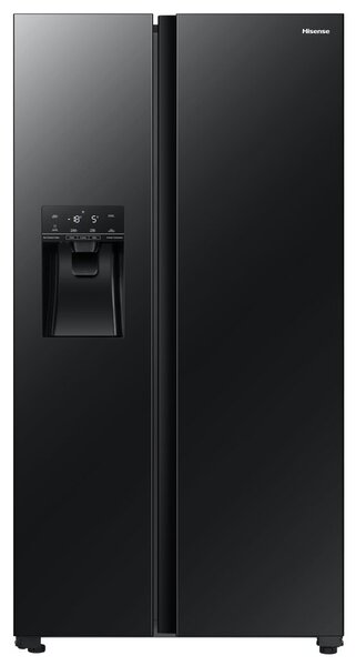 Lodówka HISENSE RS694N4GBE Side by Side No frost 178.6cm Czarna (szkło) Podajnik wody Kostkarka