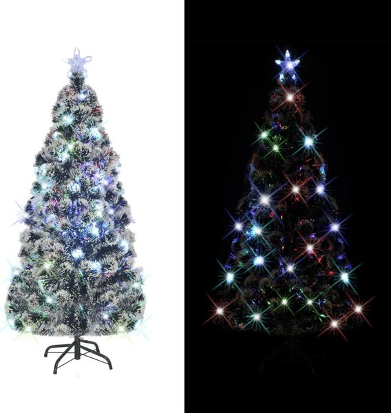 Sztuczna choinka z LED i stojakiem 180 cm, włókno optyczne
