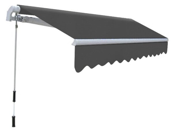 Markiza zwijana ręcznie, 300 cm, antracytowa