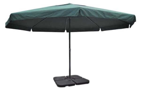 Parasol ogrodowy z przenośną, aluminiową podstawą, zielony