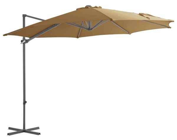 Parasol ogrodowy z przenośną podstawą, taupe