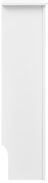 Osłony na kaloryfer, 2 szt., białe, materiał drewnopochodny, 112 cm