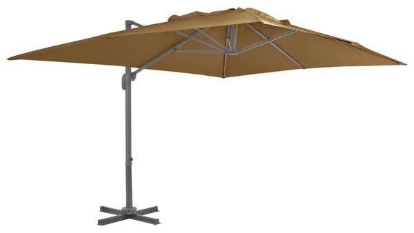 Parasol ogrodowy z przenośną podstawą, taupe