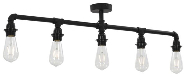 Lampa sufitowa, czarna, 5 żarówek E27