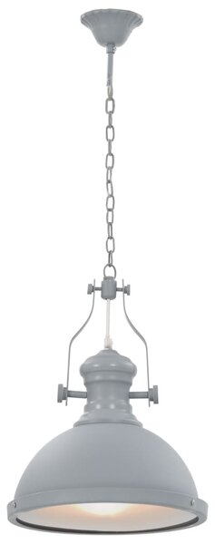 Lampa sufitowa, szara, okrągła, E27