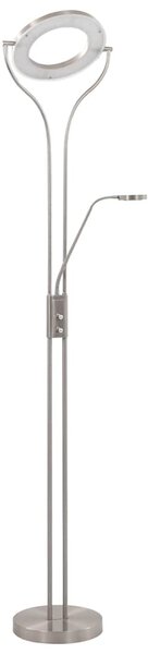 Lampa stojąca, 18 W, srebrna, 180 cm, przyciemniana