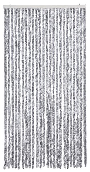 Zasłona na owady, szarość i biel, 100x220 cm, szenil