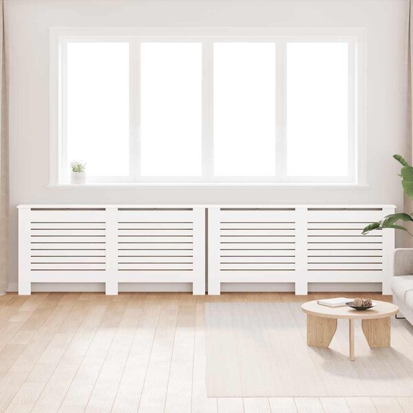 Osłony na kaloryfer, 2 szt., białe, 172x19x81,5 cm, MDF