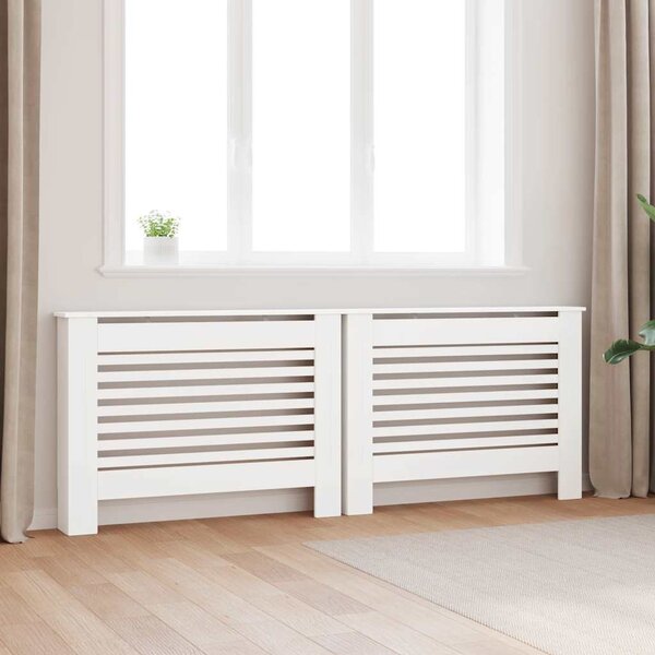 Osłony na kaloryfer, 2 szt., białe, 112x19x81,5 cm, MDF