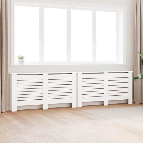 Osłony na kaloryfer, 2 szt., białe, 152x19x81,5 cm, MDF