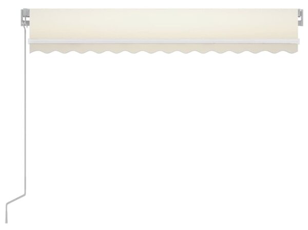 Ręcznie zwijana markiza z LED, 350 x 250 cm, kremowa