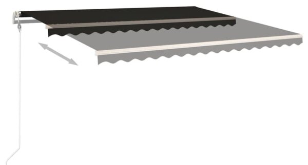 Automatycznie zwijana markiza, 400 x 350 cm, antracytowa