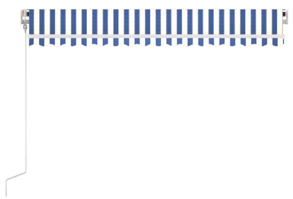 Automatycznie zwijana markiza, 400 x 350 cm, niebiesko-biała