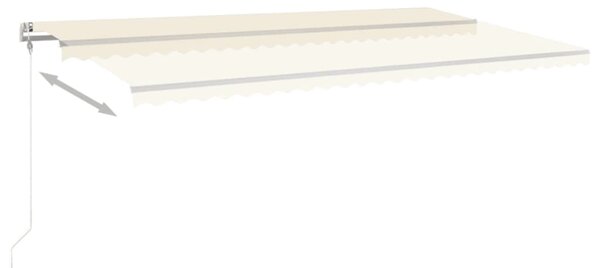 Automatycznie zwijana markiza, LED i czujnik wiatru, 600x350 cm