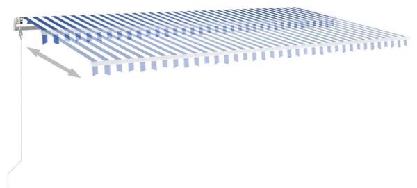 Automatycznie zwijana markiza, LED i czujnik wiatru, 600x350 cm