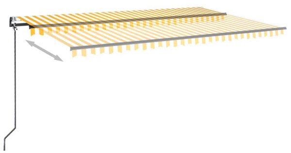 Automatycznie zwijana markiza, LED i czujnik wiatru, 500x300 cm