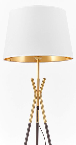 LAMPA STOJĄCA PODŁOGOWA CZARNO-BIAŁA MERINO