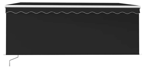 Ręcznie zwijana markiza z zasłoną i LED, 3,5x2,5 m, antracytowa