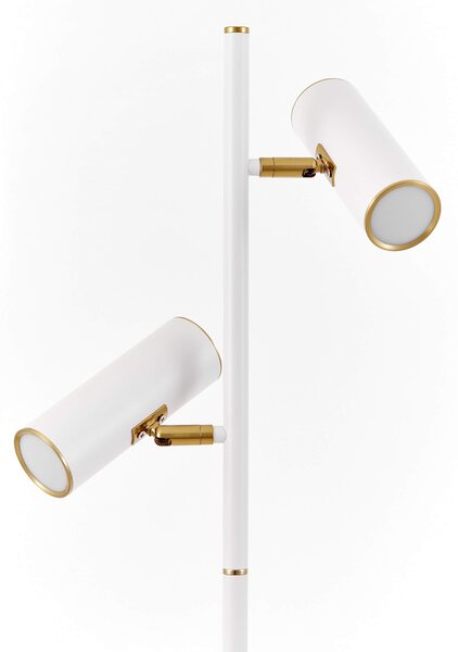 LAMPA STOJĄCA PODŁOGOWA BIAŁO-MOSIĘŻNA MIRA