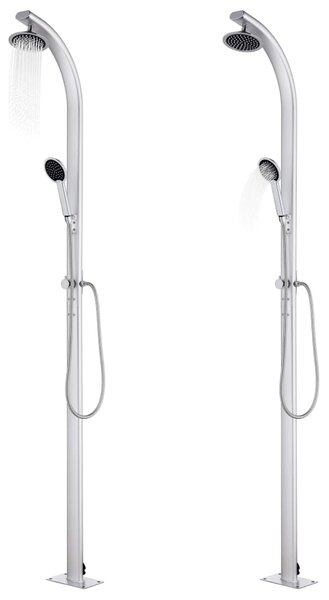 Prysznic ogrodowy, 215 cm, aluminium