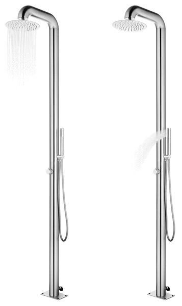 Prysznic ogrodowy 225 cm, stal nierdzewna