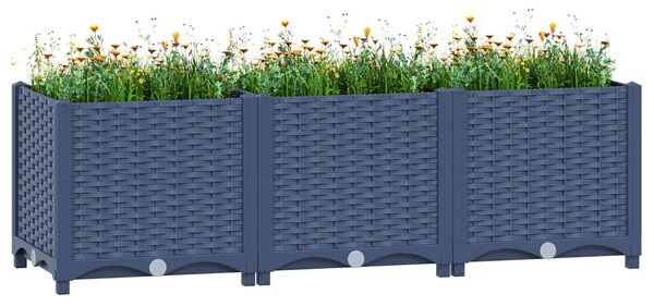 Donica do podniesionej rabaty, 120x40x38 cm, polipropylen