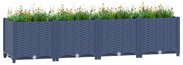 Donica do podniesionej rabaty, 160x40x38 cm, polipropylen