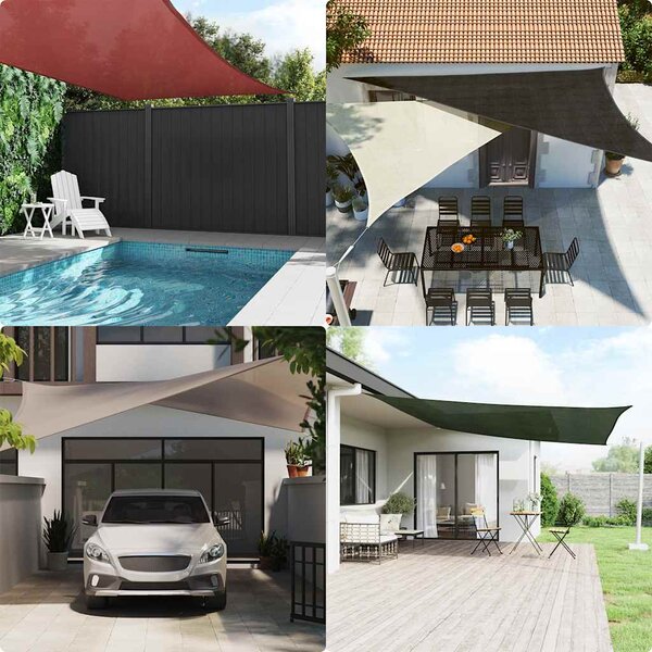 Żagiel przeciwsłoneczny, 160 g/m², taupe, 4,5x4,5 m, HDPE