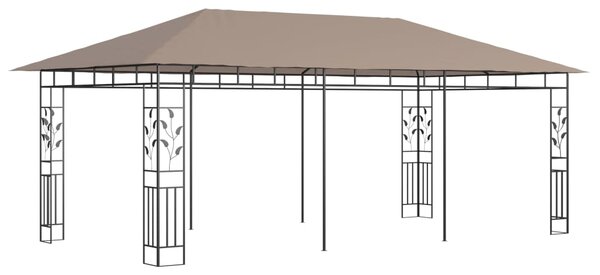 Altana ogrodowa z moskitierą, 6x3x2,73 m, kolor taupe, 180 g/m²