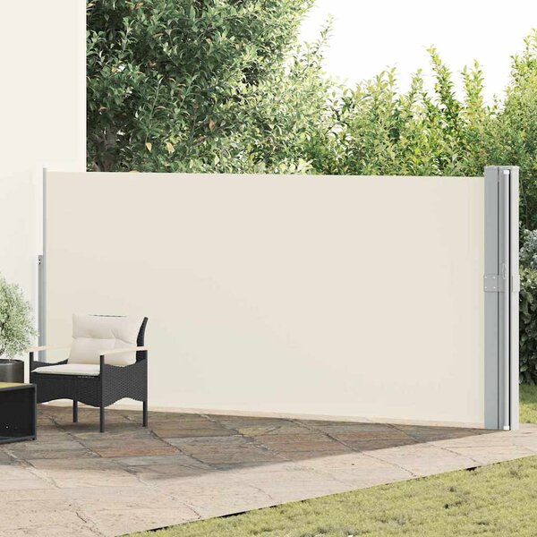 Wysuwana markiza boczna na taras, 170x1200 cm, kremowa