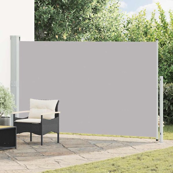 Zwijana markiza boczna na taras, 180x300 cm, szara