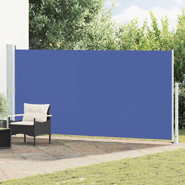 Zwijana markiza boczna na taras, 180x500 cm, niebieska