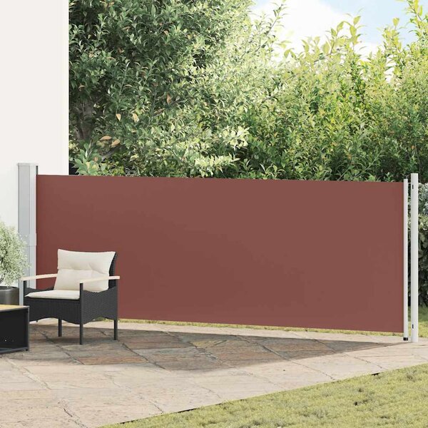 Wysuwana markiza boczna na taras, 140 x 600 cm, brązowa