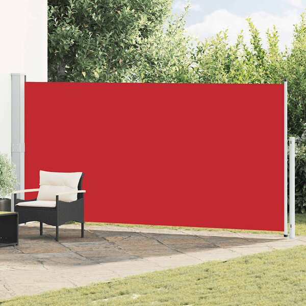 Zwijana markiza boczna na taras, 180x500 cm, czerwona