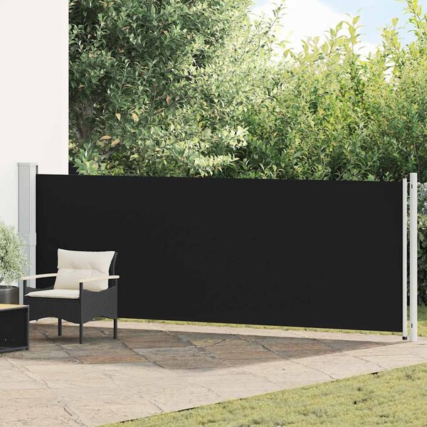 Wysuwana markiza boczna na taras, 140 x 600 cm, czarna