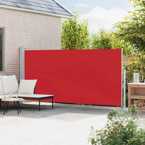 Zwijana markiza boczna na taras, 180x500 cm, czerwona