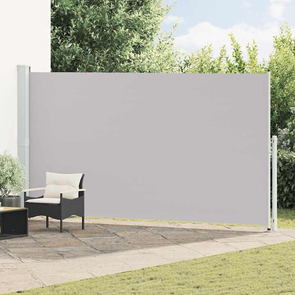 Zwijana markiza boczna na taras, 200x500 cm, szara