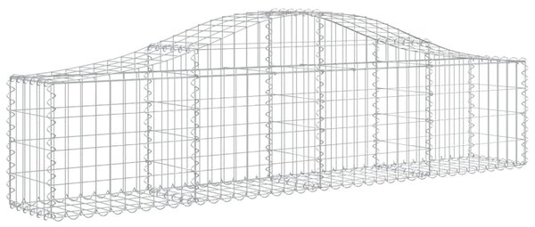 Kosze gabionowe, 2 szt, 200x30x40/60 cm, galwanizowane żelazo