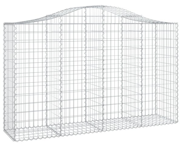Kosze gabionowe, 2 szt, 200x50x120/140 cm, galwanizowane żelazo
