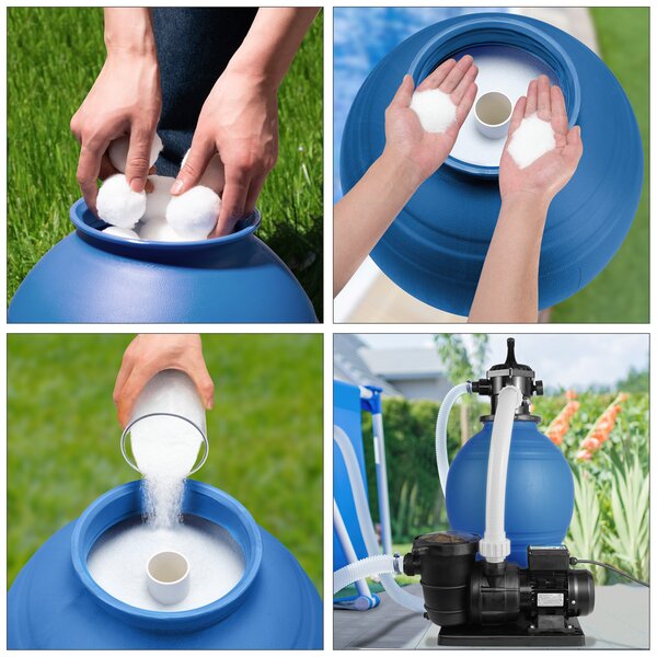Filtr piaskowy do basenu AQUA 15 900 l/h, niebieska Monzana