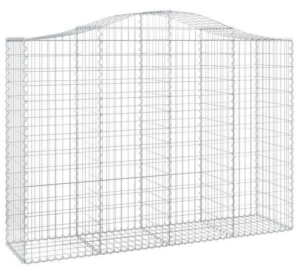 Kosze gabionowe, 2 szt, 200x50x140/160 cm, galwanizowane żelazo