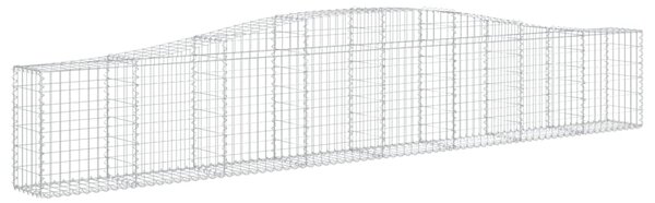 Kosze gabionowe, 2 szt, 400x30x60/80 cm, galwanizowane żelazo