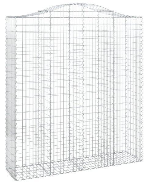 Kosze gabionowe, 2 szt, 200x50x220/240 cm, galwanizowane żelazo