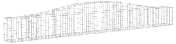 Kosze gabionowe, 2 szt, 400x30x40/60 cm, galwanizowane żelazo