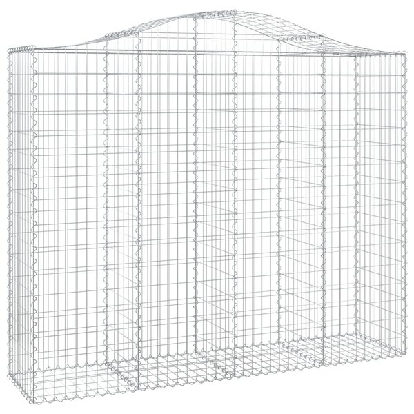 Kosze gabionowe, 2 szt, 200x50x160/180 cm, galwanizowane żelazo
