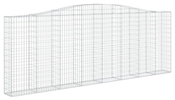 Kosze gabionowe, 2 szt, 400x30x140/160 cm, galwanizowane żelazo