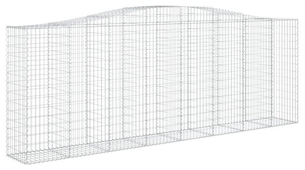Kosze gabionowe, 2 szt, 400x50x140/160 cm, galwanizowane żelazo