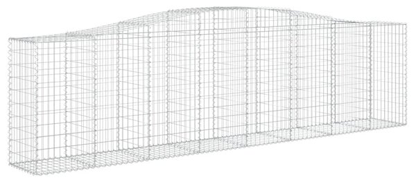 Kosze gabionowe, 3 szt, 400x50x100/120 cm, galwanizowane żelazo