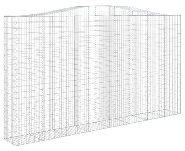 Kosze gabionowe, 2 szt, 400x50x220/240 cm, galwanizowane żelazo