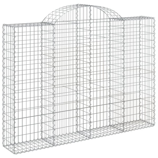 Kosze gabionowe, 2 szt, 200x30x140/160 cm, galwanizowane żelazo